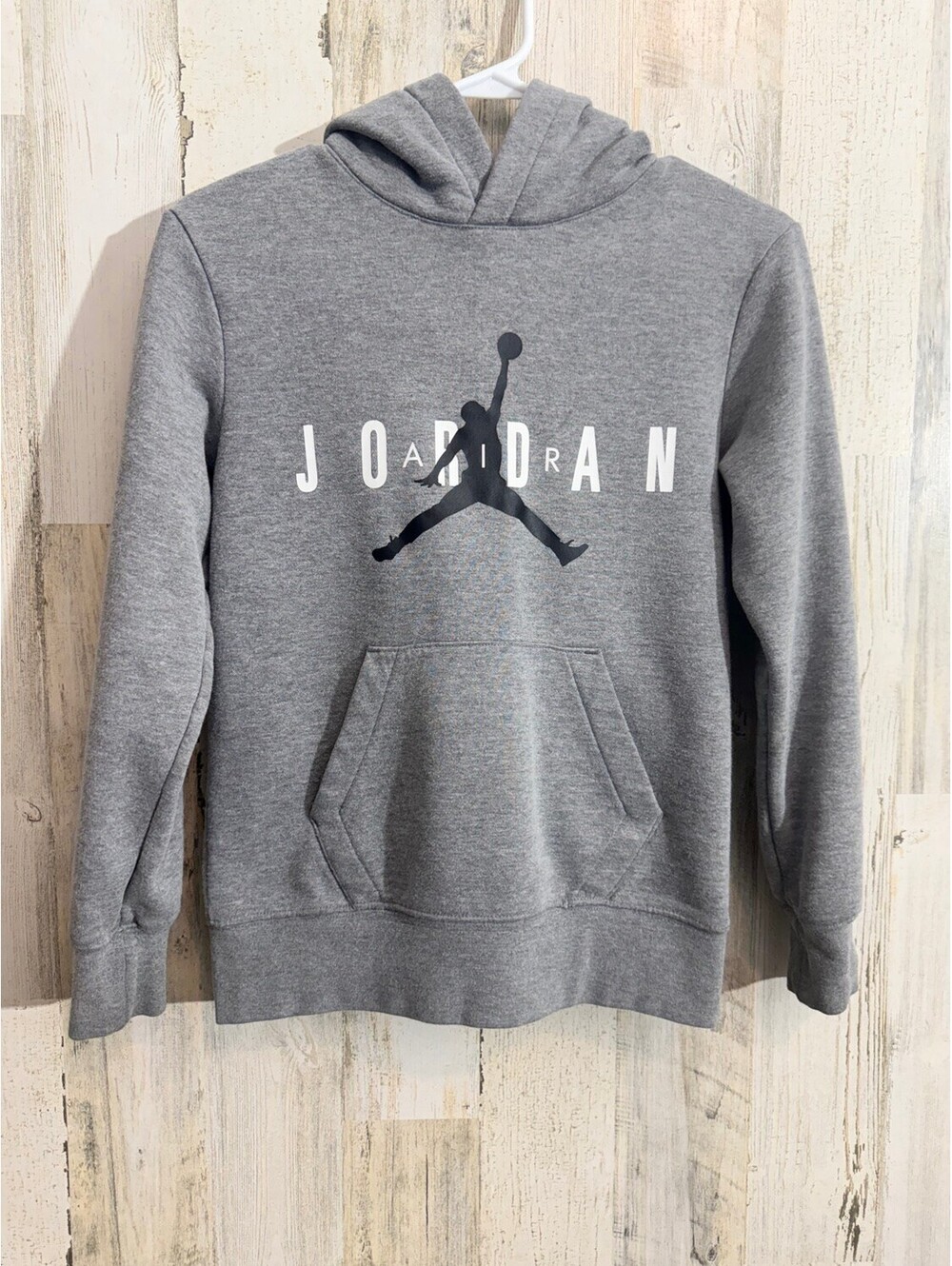 Jordan Boys Gray Pullover Hoodie Jumpman Air Jordan Youth Medium 10-12